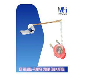Flapper Cadena Plastica + Manilla Estanque Varilla Bronce