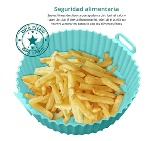 X2 Moldes Air Fryer Bandeja Silicona Antiadherente Reutiliza