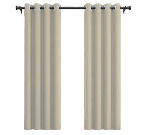 Cortina de Tela Blackout + Velo Vincenzi 140x220 Beige