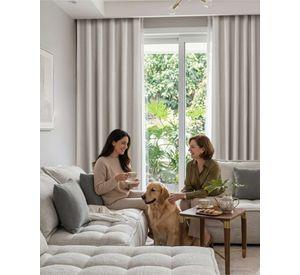 Set de Cortinas Blackout Engomadas Modernas de Lujo m13