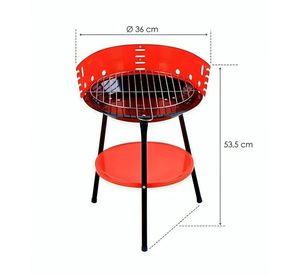 Parrilla Barbacoa Redonda De Acero Con Patas Desmontables