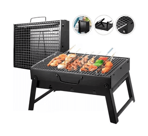 Parrilla móvil Genérica Genérica 33cm de ancho 30cm de alto 24cm de profundidad negra