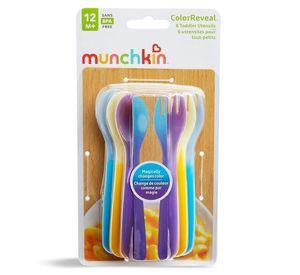 Set Tenedor Y Cucharas Cambian De Color 6pcs Munchkin