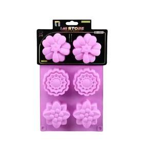 Molde De Silicona 6 Cavidades Diseños Flores