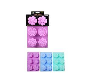 Molde De Silicona 6 Cavidades Diseños Flores