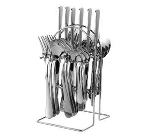 Set Cubiertos 24 Piezas Acero Inoxidable DLX