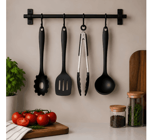 Set 4 Piezas Utensilios De Cocina De Silicona Antiadherentes