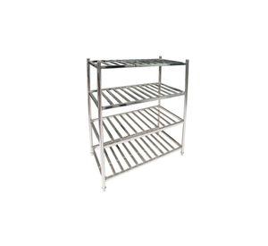ESTANTERIA ACERO INOX TIPO REJILLA DE 150 x 60 x 155 cms.