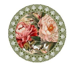 Set 4 Bajoplatos Camelia - 35 cm. diametro - con base - Tuyo Print