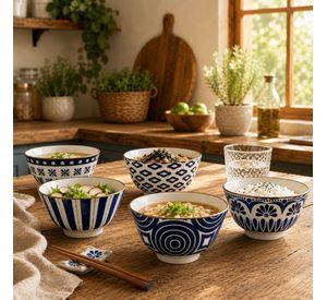 Set Cinco Pocillos de Cer mica Blue