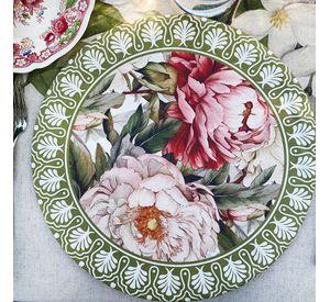 Set 4 Bajoplatos Camelia - 35 cm. diametro - con base - Tuyo Print