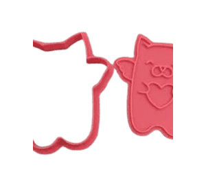 Molde para galletas San Valentin - Gato Angel