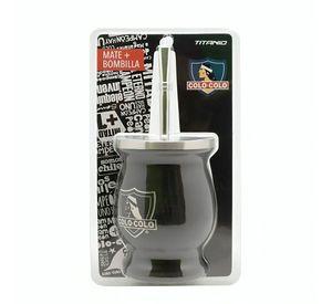 Mug Mate Con Bombilla Clásico Colo Colo 200ml