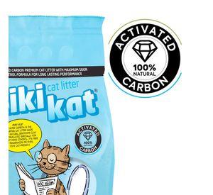 Arena Aglomerante KikiKat 4,35 kg carbon activado