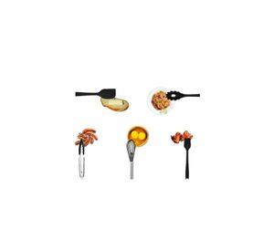 Set 10 Utensilios Cocina Silicona Antiadherente Negro