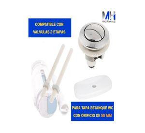 Boton Estanque Wc 58 Mm Superior Descarga Doble Aquakit