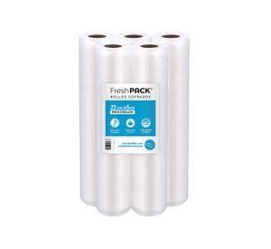 5 Rollos Vacio 22cm X 5mts Para Selladora Casera