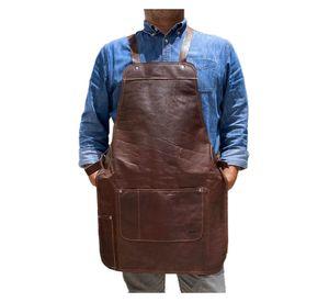 Pechera Cuero Natural Marron 72x52 cm
