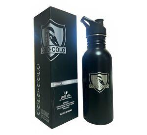 Botella Metalica Colo Colo 600 Ml Color Negro