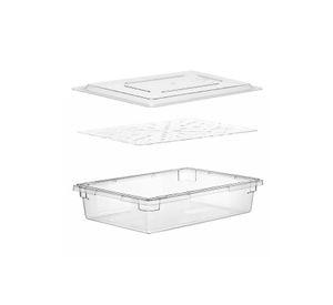 PACK CAJA DE ALMACENAMIENTO MAS TAPA Y DRENAJE 66X46X15 CM