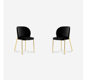 Pack 2 Sitiales Cartagena Negro | Elegancia y Confort