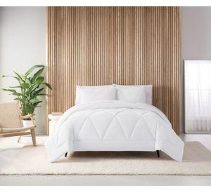 Juego Plumon Comforter 1 5 pl Nautica Home c funda Poliester 95gr Blanco