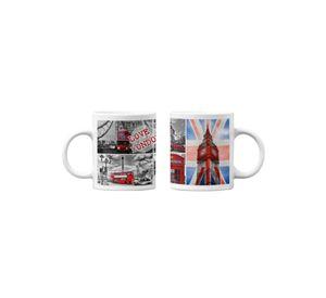 Tazones tazas blancas Love London Londres Vintage
