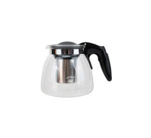 Hervidor Tetera Infusor Vidrio Cocina 900 ML Negro