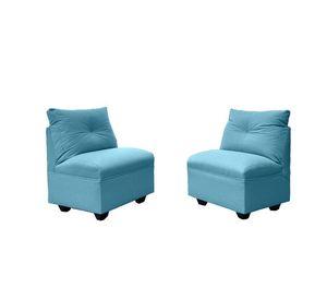 Par Butacas Mateo Chenille Turquesa Pata Plastica 1C