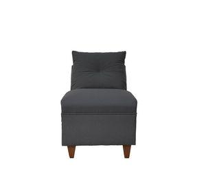 Butaca Mateo Chenille Grafito Pata Madera 1C