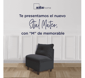 Butaca Mateo Chenille Grafito Pata Madera 1C