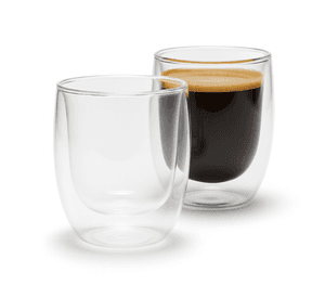 Pack 2 Tazas Vasos Vidrio Para Café Té Multiuso 200ml