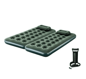 Set 2 Colchón inflable Klimber 14719 color verde hasta 227kg de 76cm x 185cm x 22cm