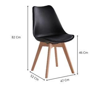 Silla Tulip Negra para Interior