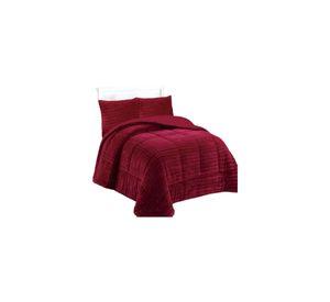 CUBRECAMA CON CHIPORRO CON RELIEVE 2P ROJO