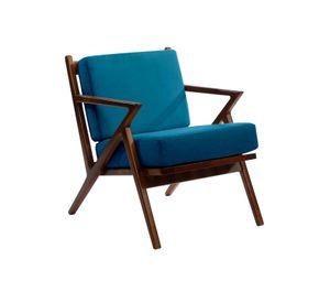 Sitial Bremen  Tela Velvet Azul Petroleo
