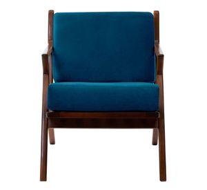 Sitial Bremen  Tela Velvet Azul Petroleo