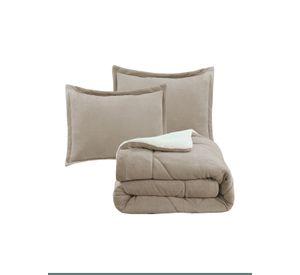 PLUMON ANDES CHIPORRO LISO TAUPE 2 PLAZA