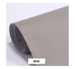 Rollo Parche Reparación Adhesivo Cuero Sofa 137x50 Cm Gris