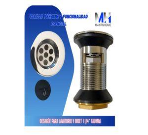 Desague Para Lavatorio Y Bidet 1 1/4 Taumm Laton Y Cromo