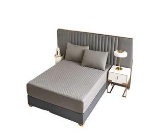 CUBRECOLCHON IMPERMEABLE 2 PLAZAS COLOR GRIS CLARO