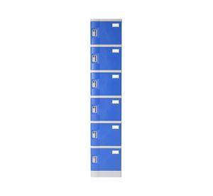 Locker plástico LP1-06 6 puertas azul Maletek