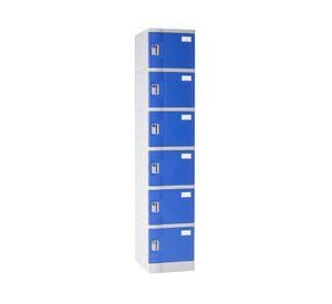 Locker plástico LP1-06 6 puertas azul Maletek