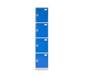 Locker plástico LP1-04 4 puertas azul Maletek