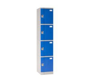 Locker plástico LP1-04 4 puertas azul Maletek