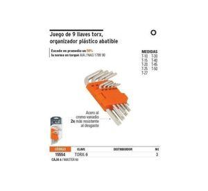 Juego De Llaves Torx 9 Piezas Acero Vanadio Truper Profesion