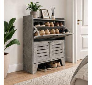 Zapatero Moderno Gris Para Entrada O Walking Closet