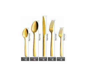 Cuchilleria dorado para cocina hogar