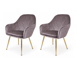 Pack 2 Butacas Sitiales Velvet Diamond Gris