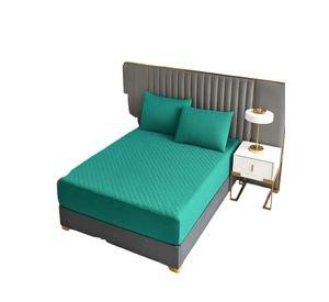 CUBRECOLCHON IMPERMEABLE 2 PLAZAS COLOR TURQUESA
